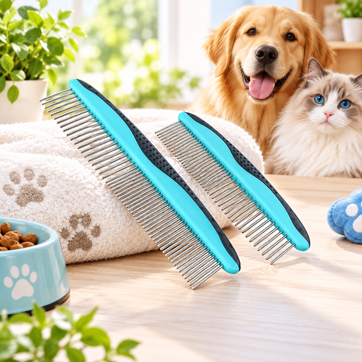 DreamNest Dual Size Pet Comb Set