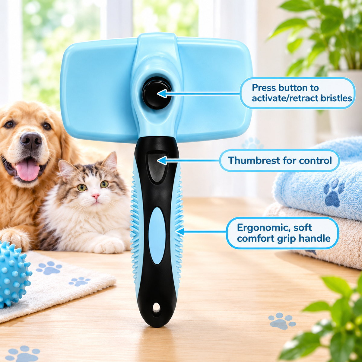 DreamNest Retractable Slicker Brush