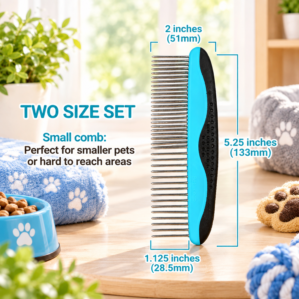 DreamNest Dual Size Pet Comb Set