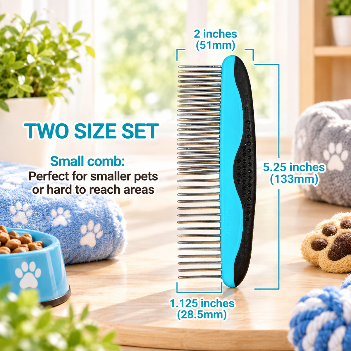 DreamNest Dual Size Pet Comb Set