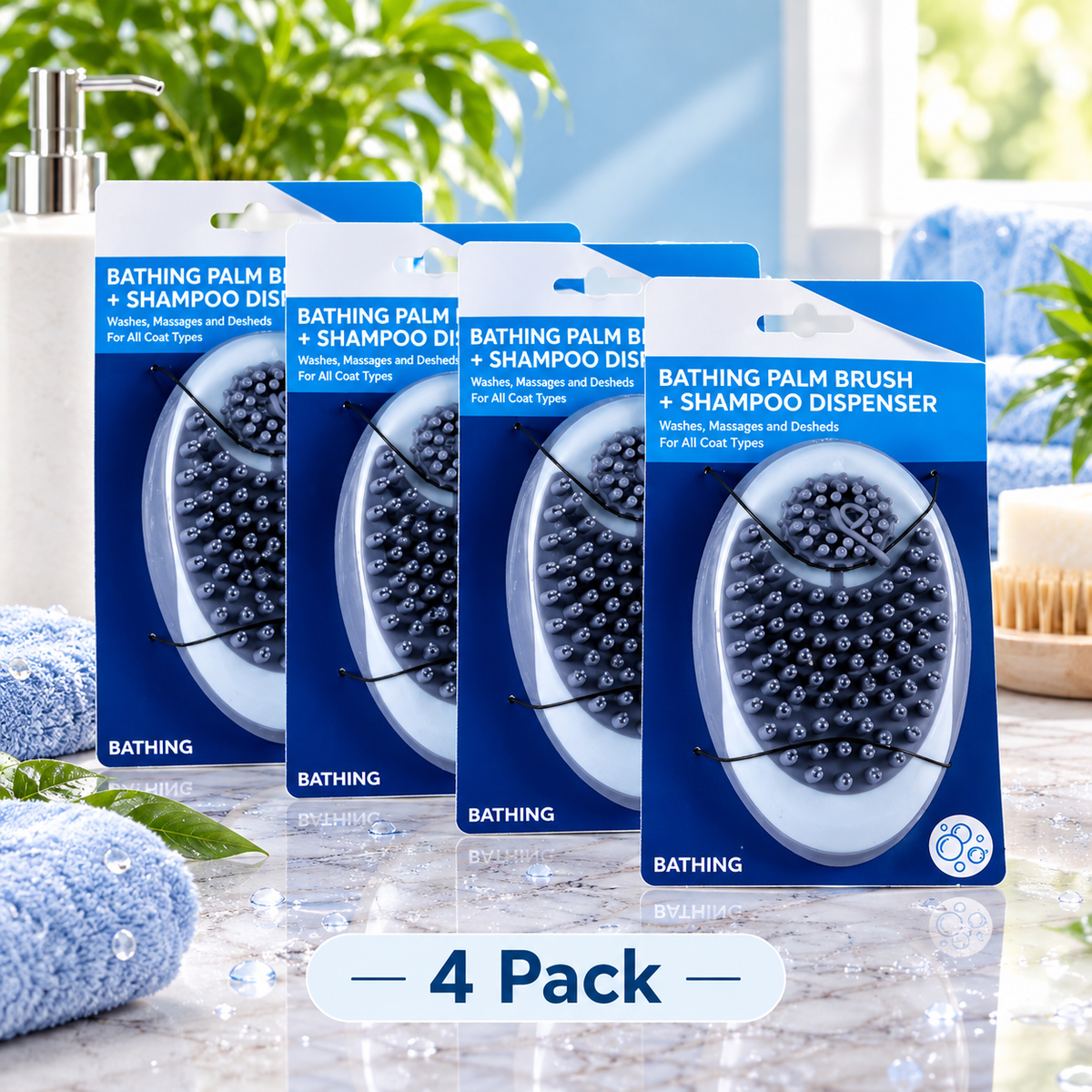 DreamNest Shampoo Dispensing Bath Brush